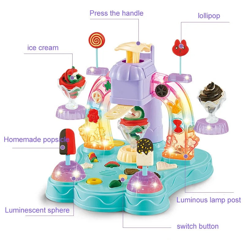 DIY Ice Cream Clay Set with Light & Music