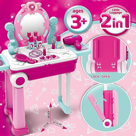 Beauty Makeup Trolley Set