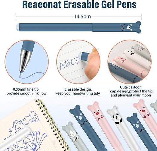 Kawaii Erasable Gel Pens (Set of 4)