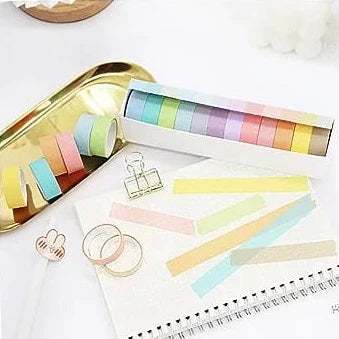 Pastel Paper Washi Tape (Set of 10)