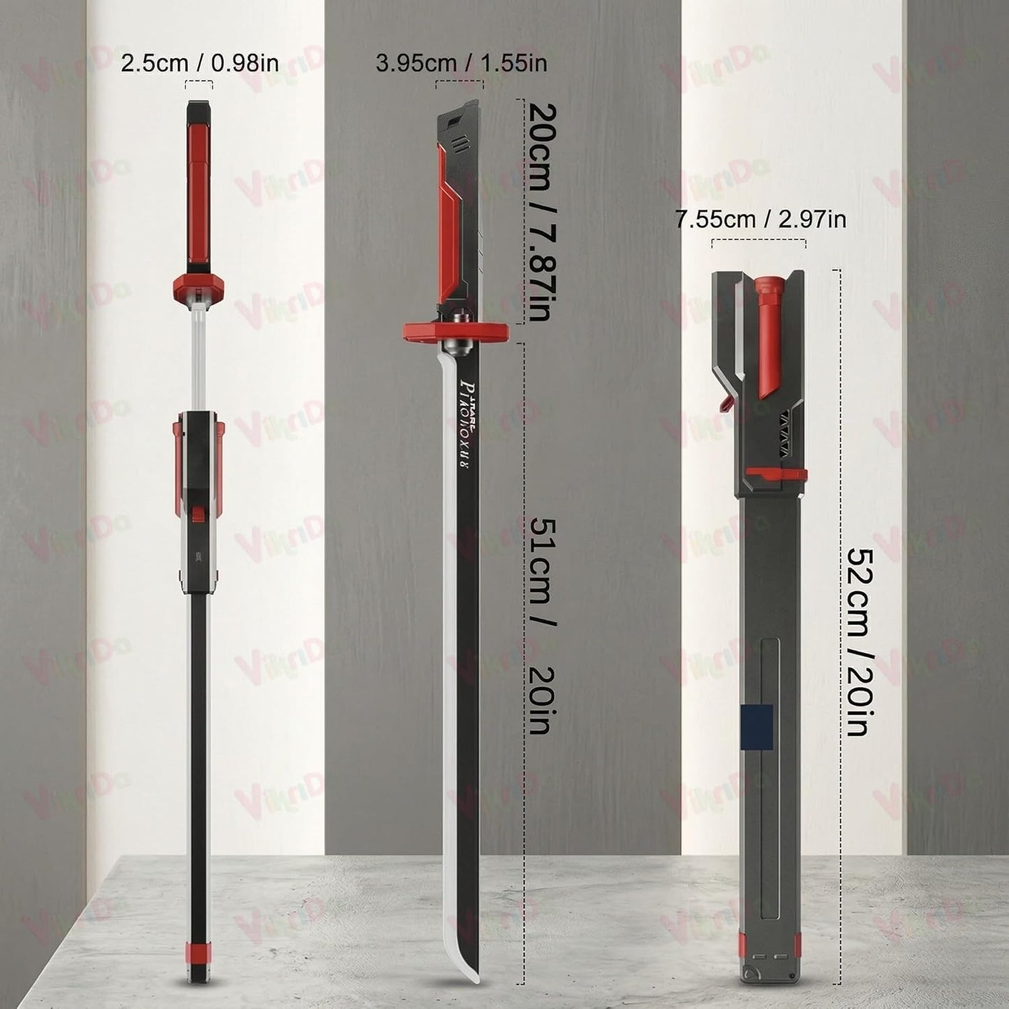 Sparkling LED Katana Sword - Lights, Spark, Battle Sound and Smoke