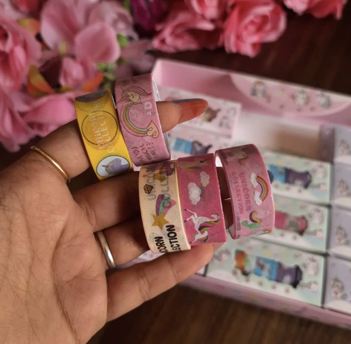 Kawaii Unicorn Printed Washi Tape (Set of 5)