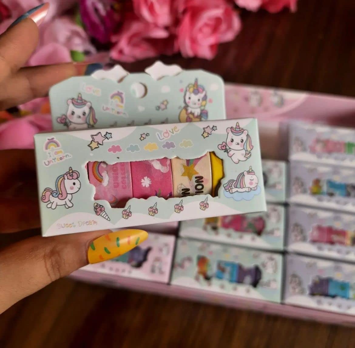 Kawaii Unicorn Printed Washi Tape (Set of 5)