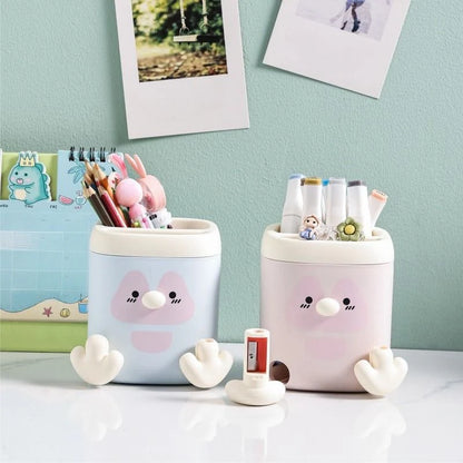 Kawaii Duck Pen Stand with Sharpener