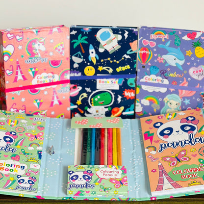 Coloring Book Set with Scratch Book