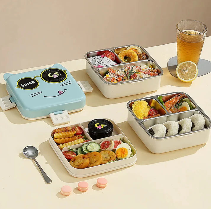 Crazy Cat Stainless Steel Bento Lunch Box