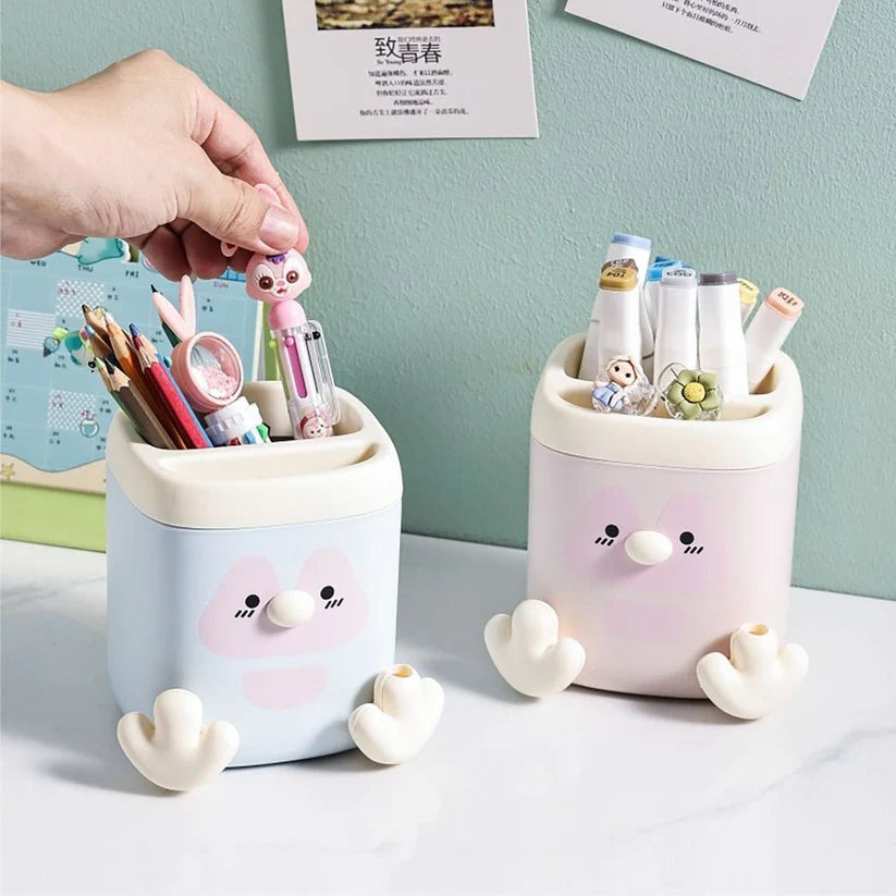 Kawaii Duck Pen Stand with Sharpener