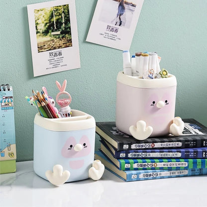 Kawaii Duck Pen Stand with Sharpener