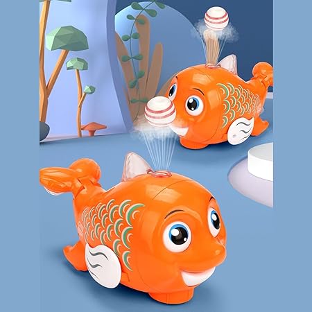 Cute Fish with Flying Ball