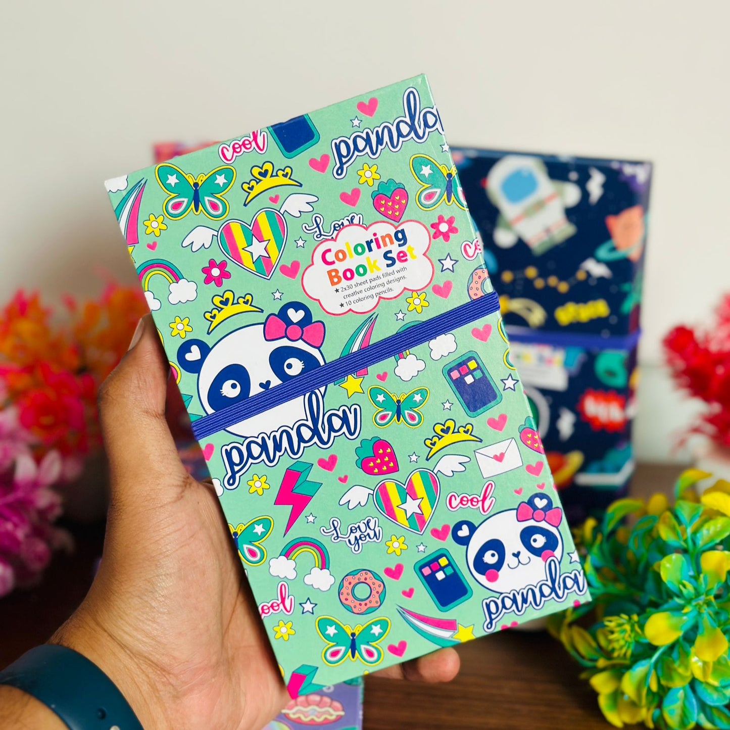 Coloring Book Set with Scratch Book