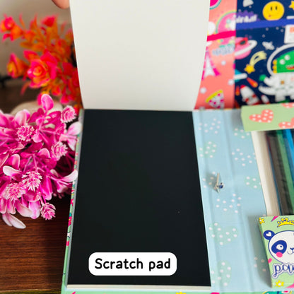 Coloring Book Set with Scratch Book