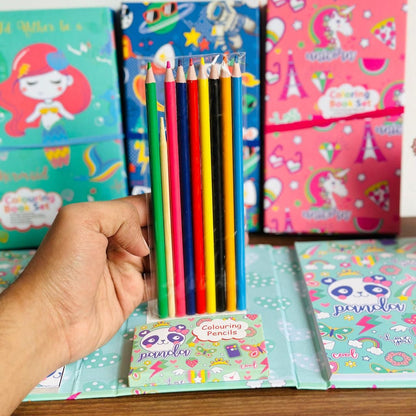 Coloring Book Set with Scratch Book