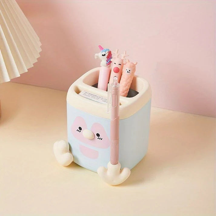 Kawaii Duck Pen Stand with Sharpener