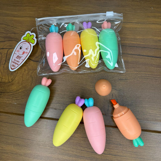 Carrot Highlighters (Pack of 4)