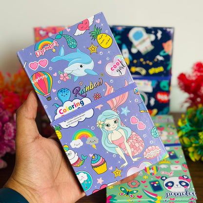 Coloring Book Set with Scratch Book