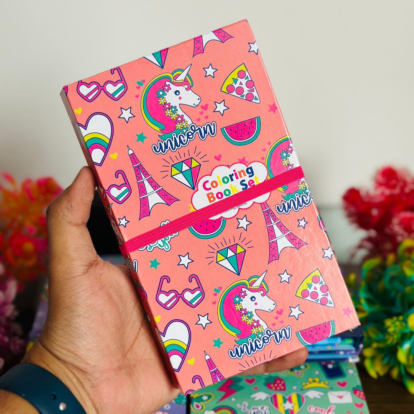 Coloring Book Set with Scratch Book