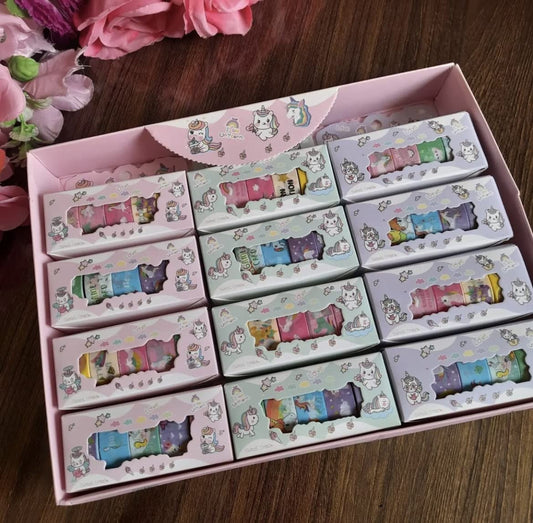 Kawaii Unicorn Printed Washi Tape (Set of 5)