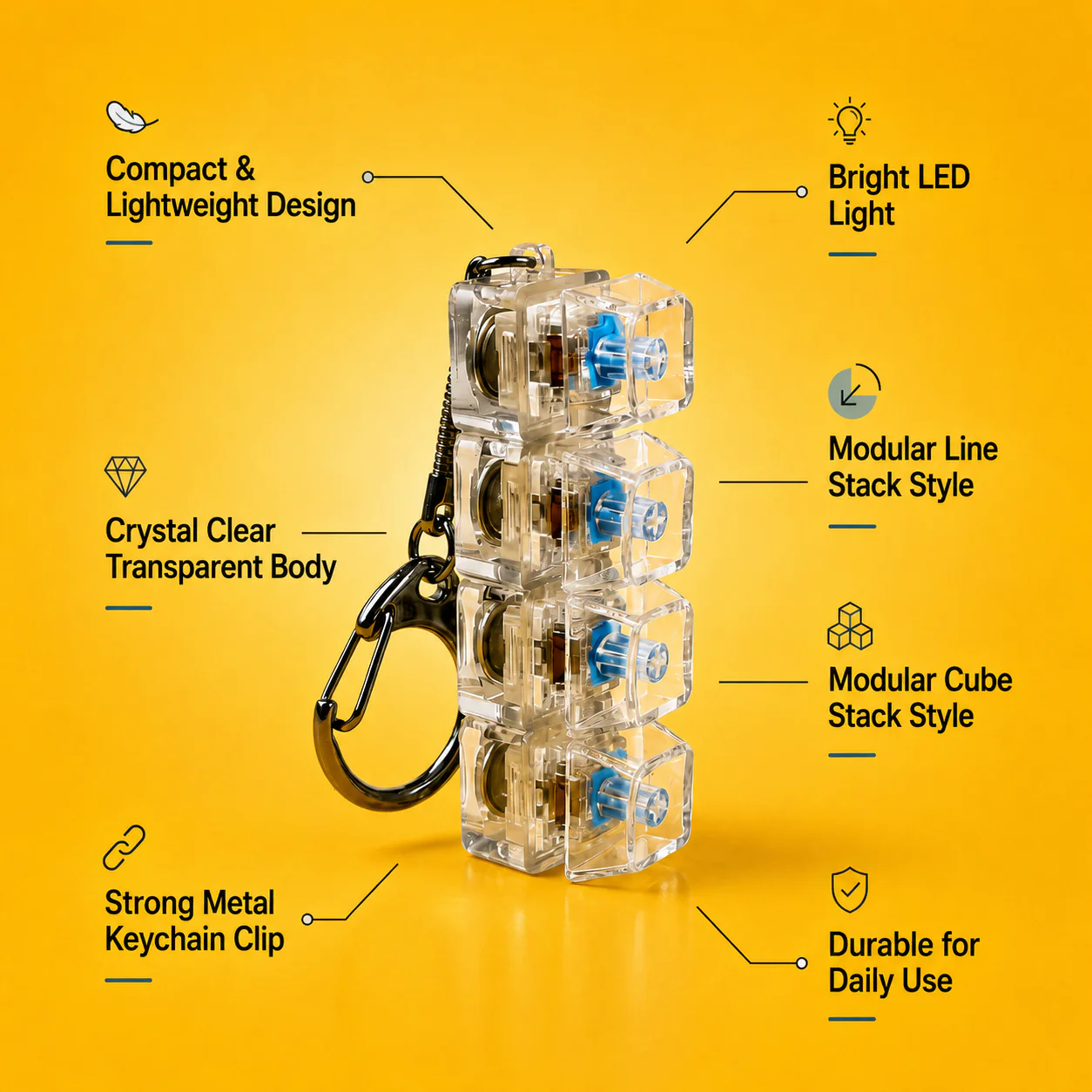 Fidget Keyboard Keychain
