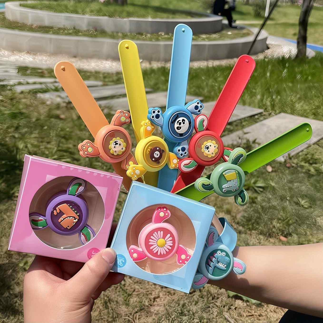 Cute Cartoon LED Spinner Band